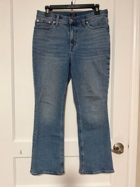 J. Crew Mid-Rise Flare Crop Jeans